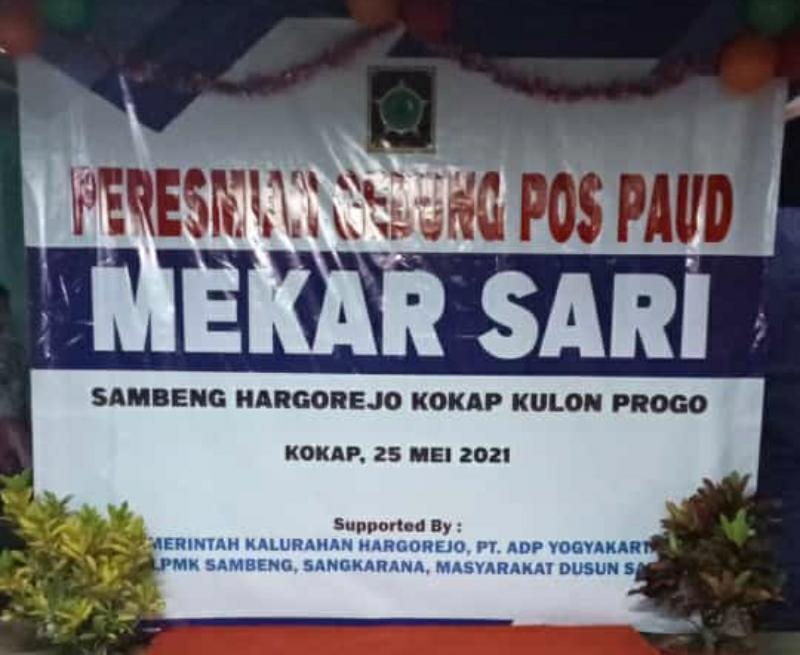 Doa Bersama Peresmian Gedung Paud Mekar Sari Sambeng